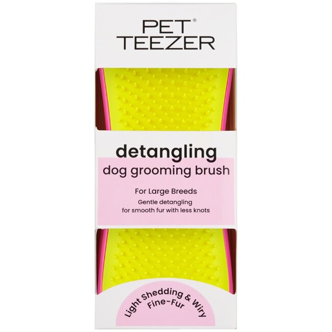 Щетка для расчесывания и ухода за шерстью Pet Teezer розовая и желтая Щетка для расчесывания и ухода за шерстью Pet Teezer розовая и желтая