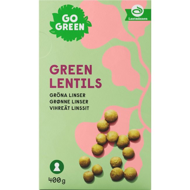 Зеленая чечевица GoGreen 400 гр