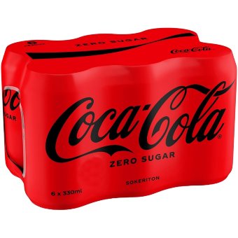 Напиток Coca-Cola Zero без сахара (уп 6 шт) 0,33 л Напиток Coca-Cola Zero без сахара (уп 6 шт) 0,33 л