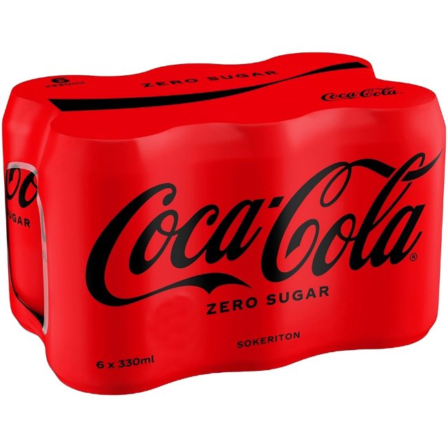 Напиток Coca-Cola Zero без сахара (уп 6 шт) 0,33 л