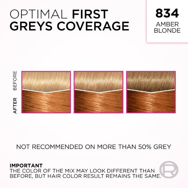 Легкая краска для волос L'Oréal Paris Casting Crème Gloss 834 Amber Blonde естественный светлый медно-золотистый 1 шт