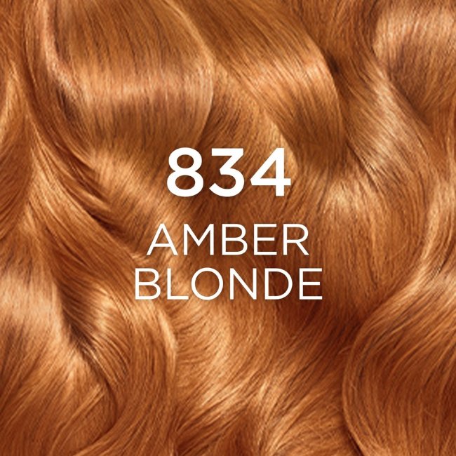 Легкая краска для волос L'Oréal Paris Casting Crème Gloss 834 Amber Blonde естественный светлый медно-золотистый 1 шт