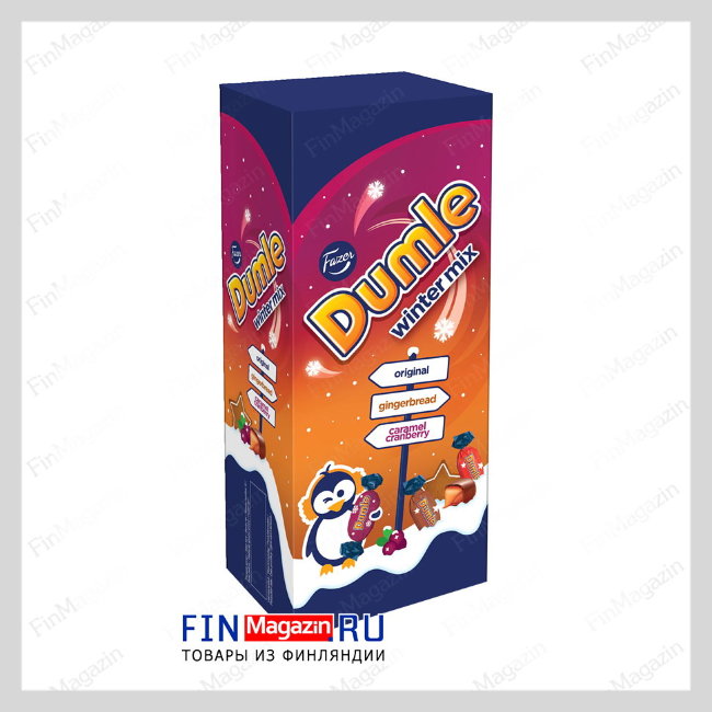 Конфеты из сливочного ириса в молочном шоколаде Dumle Winter Mix 500 гр