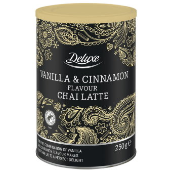 Чёрный чай латте со вкусом ванили и корицы Deluxe 250 гр