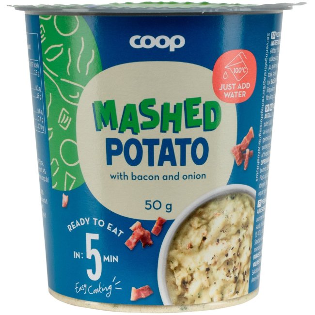 Картофельное пюре с беконом и луком Coop Mashed Potato 50 гр