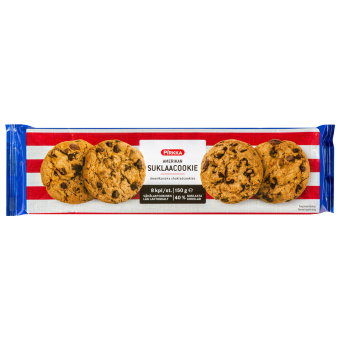 Печенье американское с кусочками шоколада Pirkka Amerikan suklaacookie 150 гр