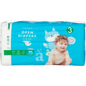 Подгузники-лентяйки Änglamark размер 3, 5-8 кг 56 шт