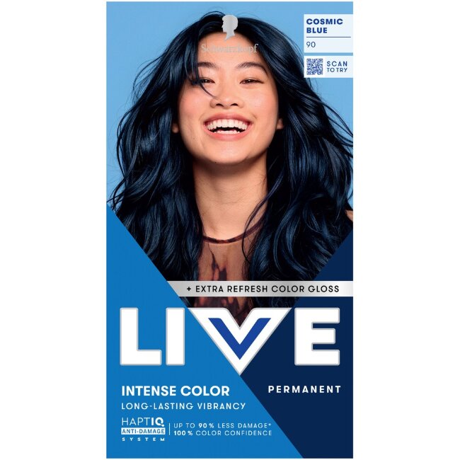 Перманентная краска для волос Schwarzkopf LIVE 90 Cosmic Blue Перманентная краска для волос Schwarzkopf LIVE 90 Cosmic Blue