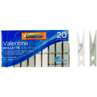 Прищепки для белья Cosatto 20 шт бело-зеленые