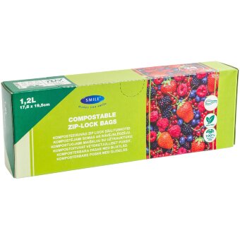 Биоразлагаемые пакеты для заморозки Smile 1,2 л (уп 25 шт)