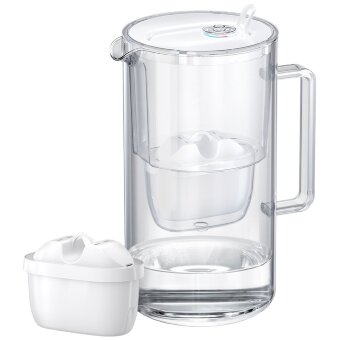 Стеклянный фильтр-кувшин для воды Aquaphor Glass 2,5 л с фильтром Maxfor+ белый Стеклянный фильтр-кувшин для воды Aquaphor Glass 2,5 л с фильтром Maxfor+ белый