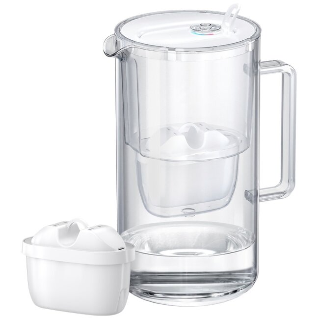 Стеклянный фильтр-кувшин для воды Aquaphor Glass 2,5 л с фильтром Maxfor+ белый