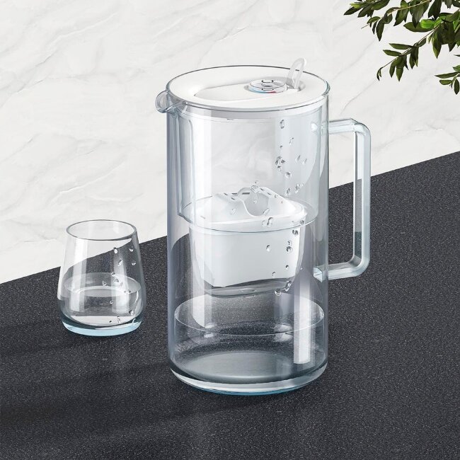 Стеклянный фильтр-кувшин для воды Aquaphor Glass 2,5 л с фильтром Maxfor+ белый