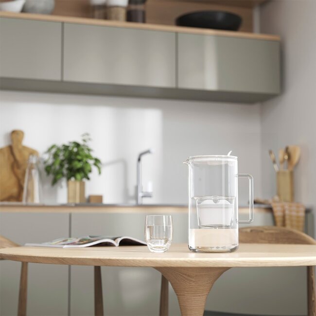 Стеклянный фильтр-кувшин для воды Aquaphor Glass 2,5 л с фильтром Maxfor+ белый