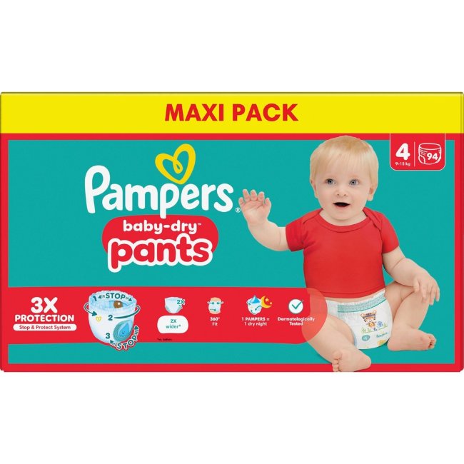 Подгузники-трусики Pampers BabyDry S4 9-15 кг 94 шт