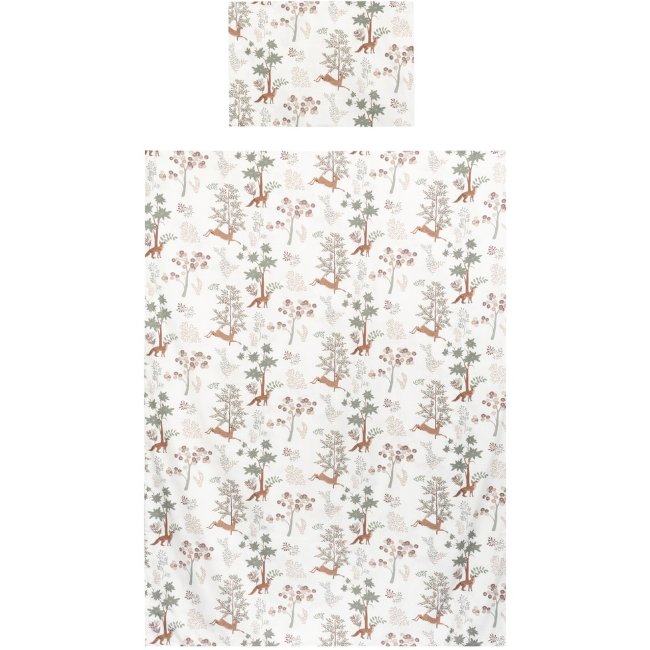 Детское постельное бельё Ciraf Fairytail Forest (120 x 160 + 40 x 60 см) зелёный/бежевый/серый/белый