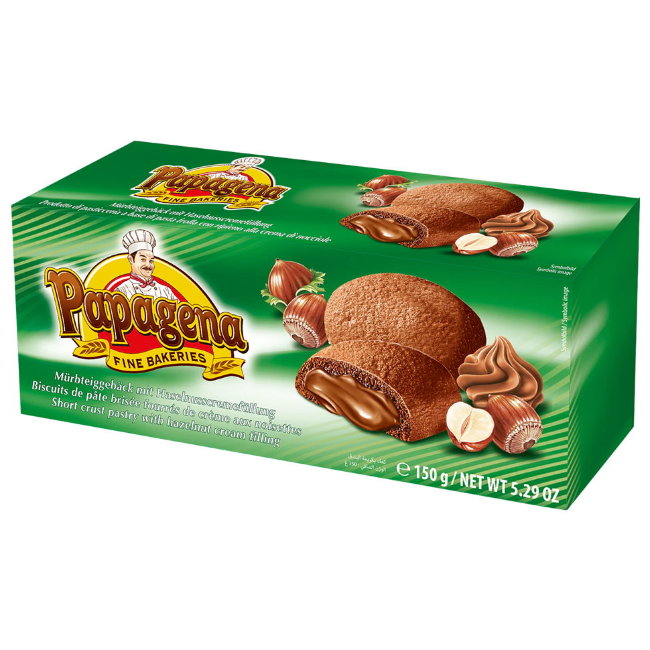 Печенье с ореховой начинкой Papagena 150 гр