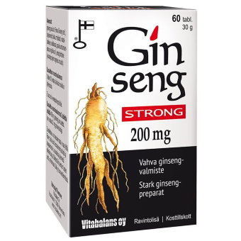Женьшень (усиленный) Ginseng Strong 200 мг 60 капсул Vitabalans