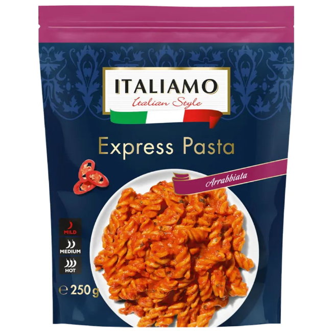 Экспрес- паста с чесноком и красным перцем чили ITALIAMO Arrabbiata 250 гр