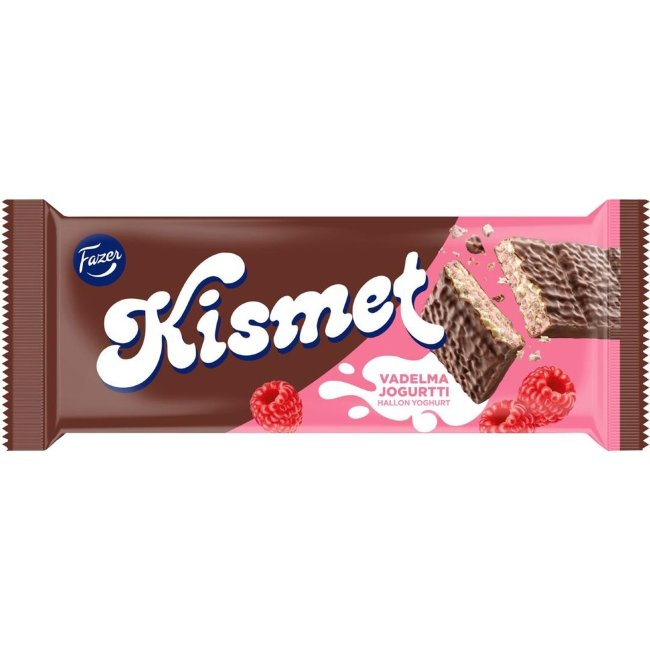 Шоколадно-вафельный батончик Kismet с малиновым йогуртом 41 гр