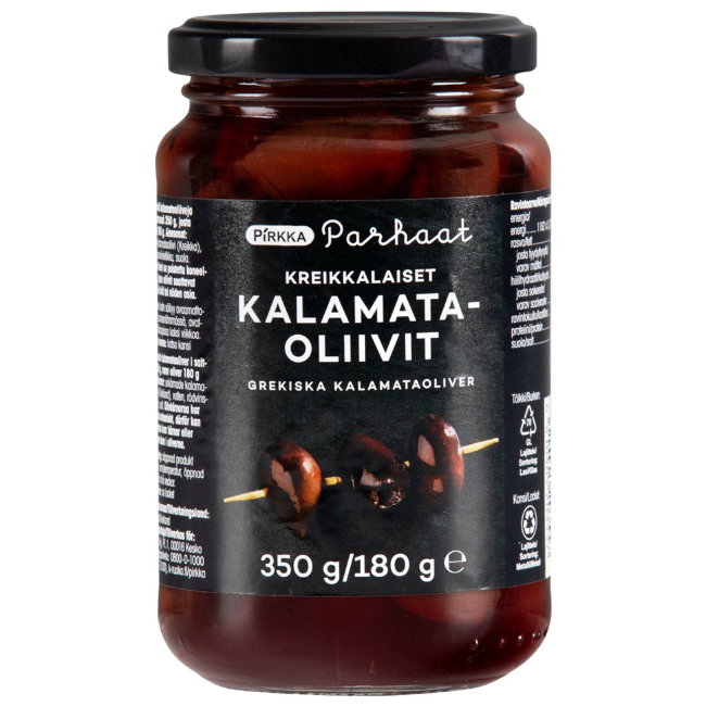 Оливки греческие Pirkka отборные 350/180 гр
