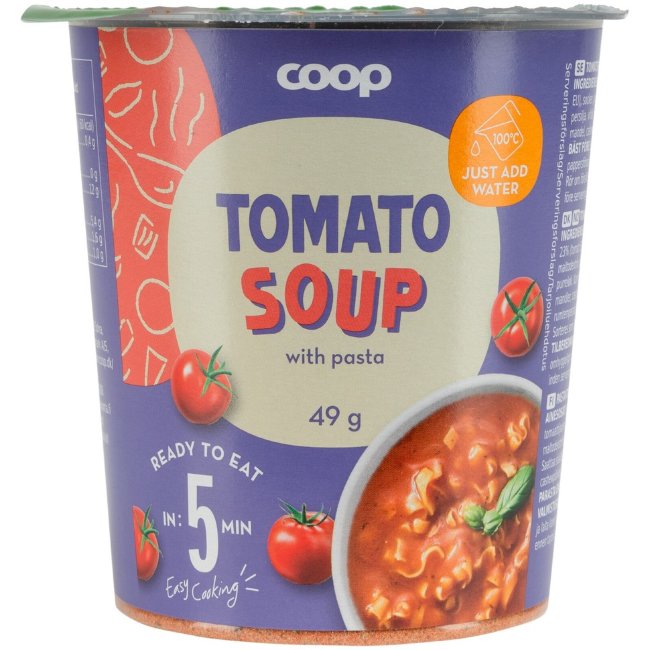 Суп из пасты и томатов Coop Tomato Soup 49 гр