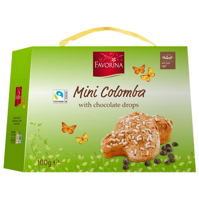 Пасхальный десерт Favorina Mini Colomba с шоколадной крошкой 100 гр Пасхальный десерт Favorina Mini Colomba с шоколадной крошкой 100 гр