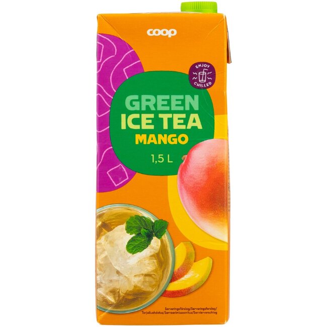 Безалкогольный зеленый чай с манго Coop 1,5 л Безалкогольный зеленый чай с манго Coop 1,5 л