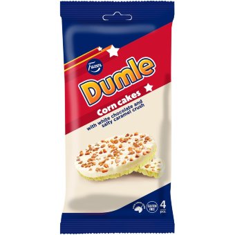 Кукурузные галеты с белым шоколадом и соленой карамелью Dumle (уп 4 шт) 66 гр