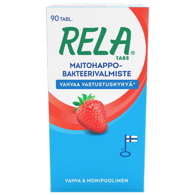 Mолочно-кислые бактерии со вкусом клубники Rela Tabs 90 табл (жевательные таблетки) Rela