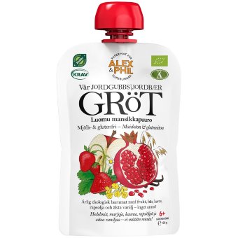 Пудинг Alex&Phil с клубникой органический 100 гр с 6 месяцев, без молока и без глютена, веганский