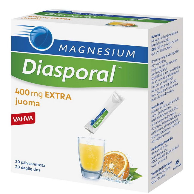 Витамины с магнием DIASPORAL MAGNESIUM 400 EXTRA 20 * 6,3 гр пакетиков Harmonia Life