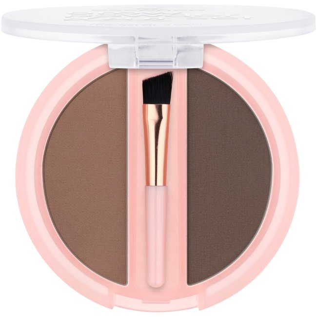 Пудровые тени для бровей essence duo set 02 medium 1.8 гр