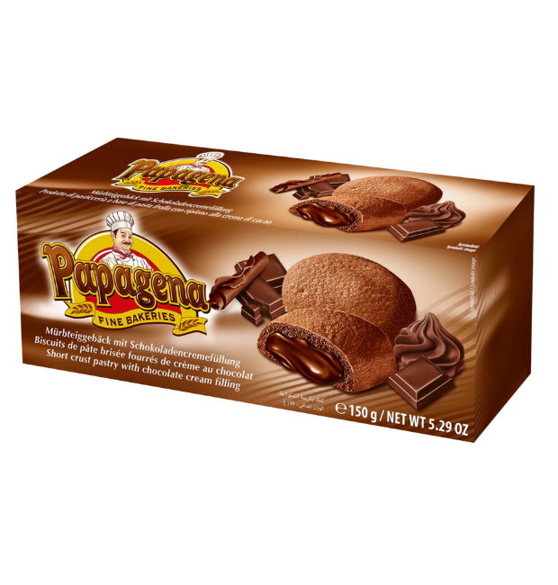 Печенье с начинкой из шоколадного крема Papagena 150 гр
