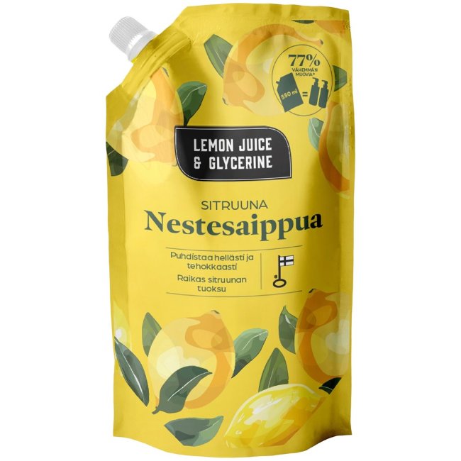 Жидкое мыло Lemon Juice & Glycerine лимон 550 мл (запаска)