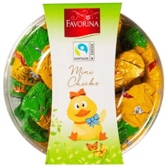 Фигурный праздничный шоколад Favorina Мини-цыплята 125 гр
