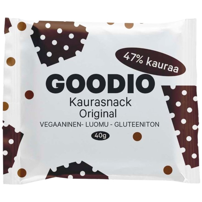 Овсяный снек-батончик 47% Goodio Luomu Oat Bites без глютена 40 гр