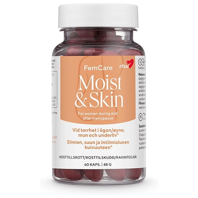 БАД при менопаузе RFSU Moist&Skin для кожи, волос, ногтей и слизистых 60 капсул