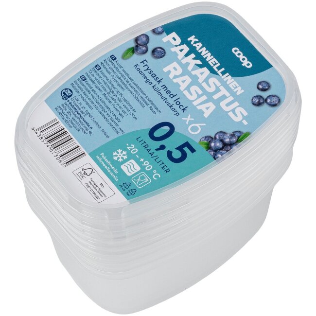 Крышечные контейнеры для заморозки Coop 0,5 л (уп 6 шт)