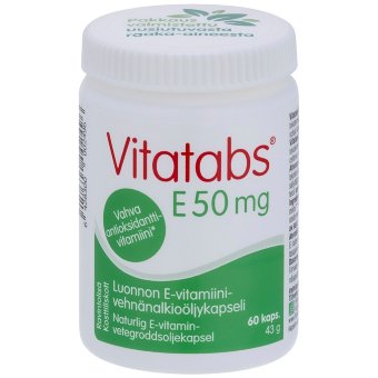 Витамины Vitatabs E-VITAMIINI 50 mg 60 капсул Hankintatukku Витамины Vitatabs E-VITAMIINI 50 mg 60 капсул Hankintatukku