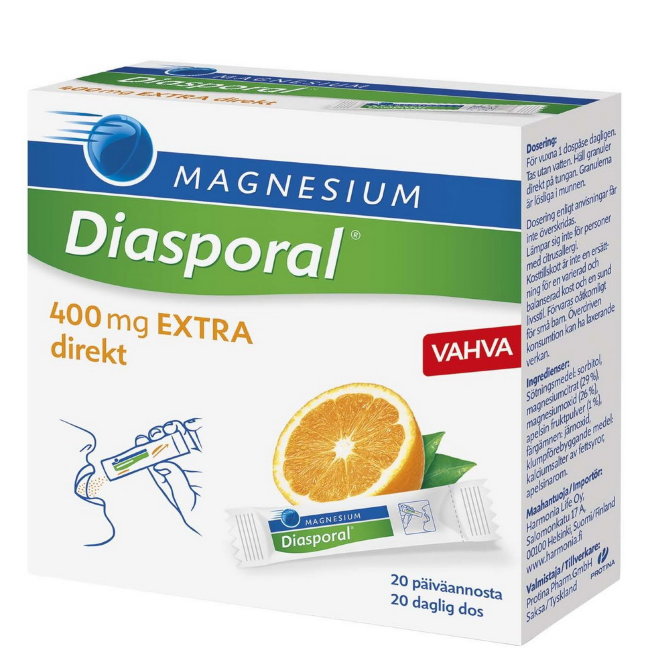 Витамины с магнием DIASPORAL MAGNESIUM 400 EXTRA DIREKT 20 * 2,2 гр Harmonia Life