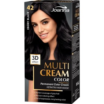 Крем-краска для волос Joanna Multi Cream перманентная 42 Ebony black