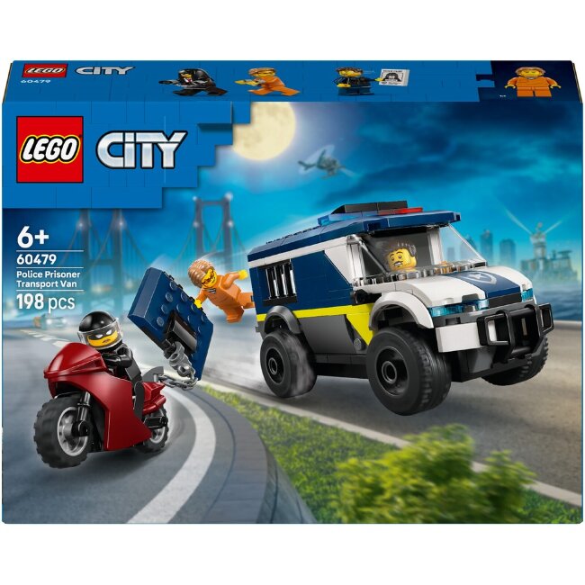 Игрушечный полицейский транспорт LEGO® City 60479 автомобиль для перевозки заключенных Игрушечный полицейский транспорт LEGO® City 60479 автомобиль для перевозки заключенных