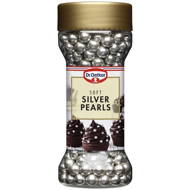 Шоколадное кондительское украшение DR OETKER (серебряные жемчужины) 45 гр