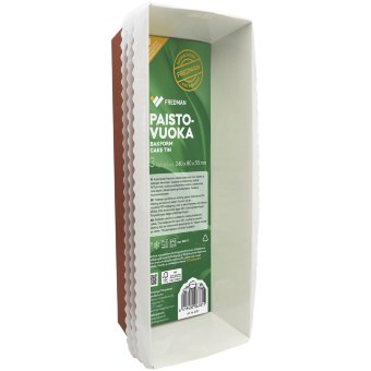 Экологичная картонная форма для выпечки Eskimo (прямоугольная) 3шт 24х80х50мм