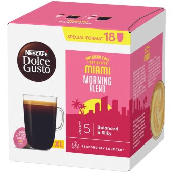 Капсулы для кофемашины Nescafé Dolce Gusto Miami (уп 18 шт) 126 гр Капсулы для кофемашины Nescafé Dolce Gusto Miami (уп 18 шт) 126 гр