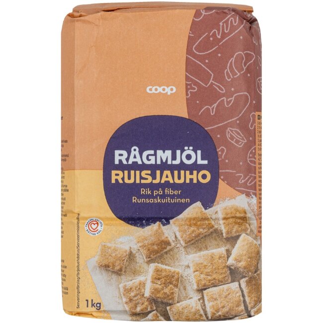 Ржаная мука Coop 1 кг Ржаная мука Coop 1 кг