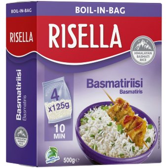 Рис басмати в варочных пакетах Risella (уп 4 шт) 500 гр