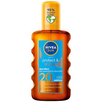 Активатор загара NIVEA SUN Protect Bronze Protecting Oil Spray Spf20, 200 мл