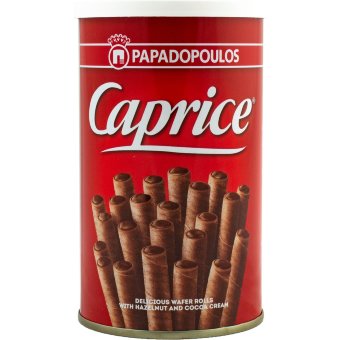 Вафельные трубочки с шоколадом Papadopoulos Caprice 115 гр